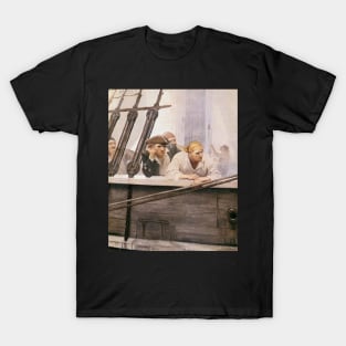 Pirates on the Brig Covenant in a Fog by NC Wyeth T-Shirt